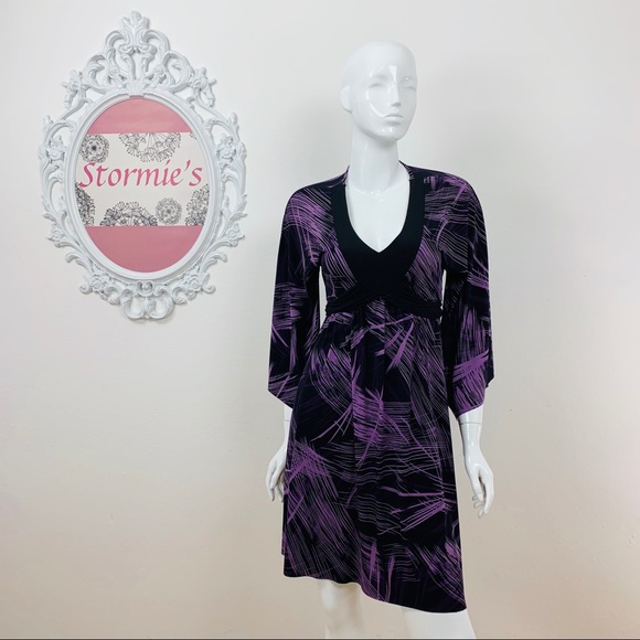 Bisou Bisou Dresses & Skirts - Bisou Bisou | Black and Purple Dress